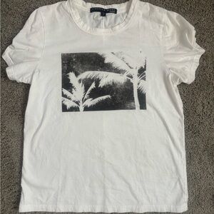 Veronica Beard White Tee with Black Graphic
